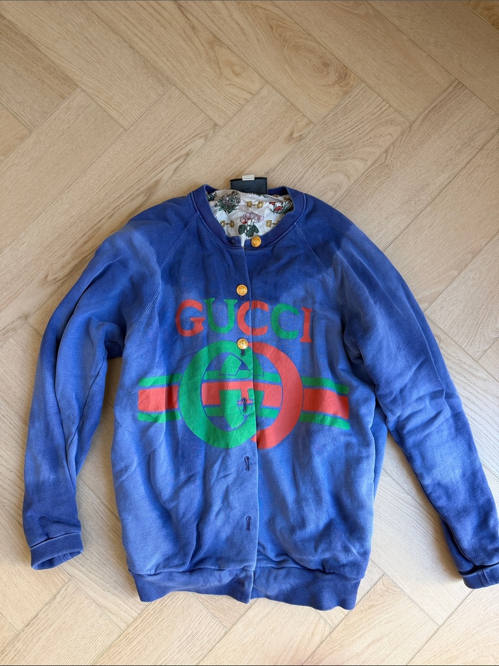 Gucci oversized sweatshirt jacket